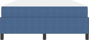 vidaXL Σκελετός Κρεβατιού με στρώμα Μπλε 140 x 200 cm ύφασμα
