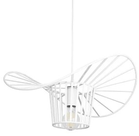 LUMINOVA 61463 Μοντέρνο Κρεμαστό Φωτιστικό Πλέγμα Μονόφωτο 1 x E27 IP20 Λευκό Σχοινί με Λευκό Σύρμα-Μ42 x Π42 x Υ20 Globostar 61463 Λευκό