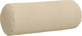 vidaXL Μαξιλάρια Στήριγμα 2 pcs Κρεμ Ø 25 x 70 cm Ύφασμα Μικροΐνας