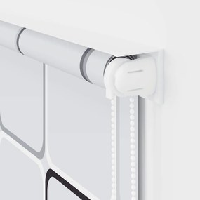 vidaXL Κουρτίνα Μπάνιου Ρολό Τετράγωνο Σχέδιο 80 x 240 εκ.