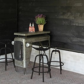 Esschert Design Καρέκλα Μπαρ με Όψη Τρακτέρ Μαύρη - Μαύρο