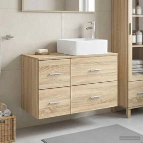 vidaXL Σετ Επίπλων Μπάνιου 2 τμχ. Sonoma Δρυς Επεξεργασμένο Ξύλο