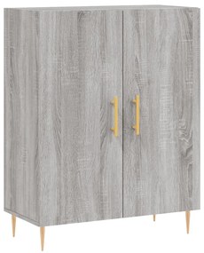 vidaXL Ντουλάπι Γκρι Sonoma 69,5 x 34 x 180 εκ. Επεξεργασμένο Ξύλο