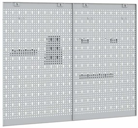 vidaXL Αποθηκευτική Παγκάκια 2 pcs Γκρι 100 x 1 x 80 εκ