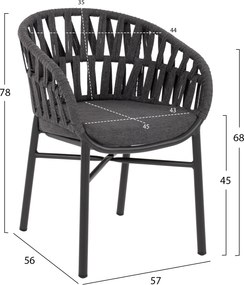 ΠΟΛΥΘΡΟΝΑ ΑΛΟΥΜΙΝΙΟΥ ΑΝΘΡΑΚΙ ΜΕ ΣΧΟΙΝΙ ΑΝΘΡΑΚΙ HM5857.01 57x56x78 εκ.