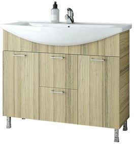 Bathroom Βench with sink Ritmo 95 Φυσικό Δρύς