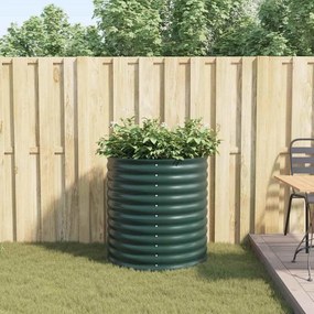 vidaXL Ανεβασμένο Κρεβάτι Πράσινο 80 x 80 x 81 cm Ατσάλι