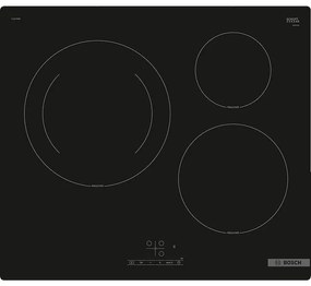 Bosch PUJ61RBB5E SER4 Επαγωγική Εστία 60cm Χωρίς Πλαίσιο, 3 Ζώνες, Μαύρο