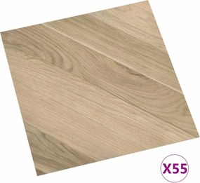 vidaXL Πλάκες Δαπέδου 55 pcs Καφέ 5,11 τ.μ. PVC