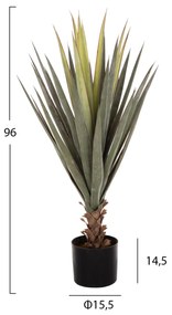 ΔΙΑΚΟΣΜΗΤΙΚΟ ΣΥΝΘΕΤΙΚΟ ΦΥΤΟ HM7986 SISAL AGAVE ΣΕ ΓΛΑΣΤΡΑ Φ15,5x14,5-96Υεκ. (1 Τεμμάχια)