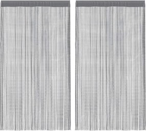 vidaXL Κουρτίνες με Κορδόνι 2 τεμ. Ανθρακί 140x250 εκ.