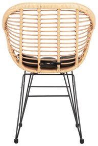 Καρέκλα - Πολυθρόνα ALLEGRA C5450.31 Μεταλλική με Wicker Μπέζ και Μαξιλάρι 58x59x82Υ εκ. 58x59x82 εκ.