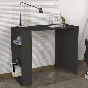 Γραφείο εργασίας Netenia Megapap χρώμα ανθρακί 90x40x74εκ.-GP042-0115,3