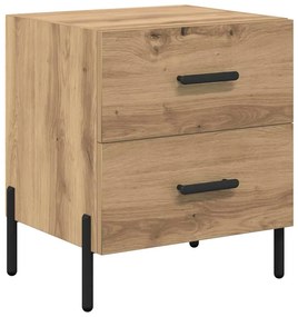 vidaXL Κομοδίνο με συρτάρι 2 pcs artisan δρυς 40 x 35 x 47.5 εκ