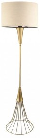 Φωτιστικό Δαπέδου Olde 216732 E27 33x33x127cm Gold - Beige Megapap Metal, Fabric