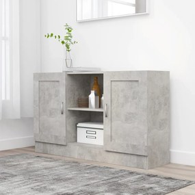 vidaXL Μπουφές Γκρι Σκυροδέματος 120 x 30,5 x 70 εκ. από Μοριοσανίδα