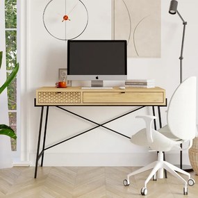 Γραφείο εργασίας Naive Megapap χρώμα sapphire oak 113,4x60x77,5εκ.