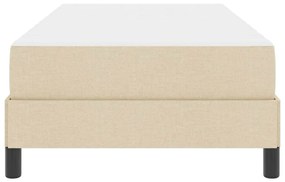 vidaXL Κρεβάτι με ελατήρια με στρώμα Κρεμ 90 x 190 cm ύφασμα