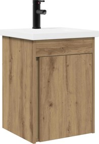 vidaXL Μονάδα μπάνιου με βρύση Artisan Δρυς 42 x 40 x 74,5 εκ