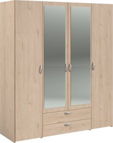 Ντουλάπα Dorm τετράφυλλη με καθρέπτη-Fusiko
