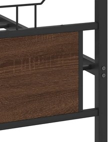 Πλαίσιο Κρεβατιού Χωρ. Στρώμα Καφέ Δρυς 120x200εκ. Επ. Ξύλο - Καφέ