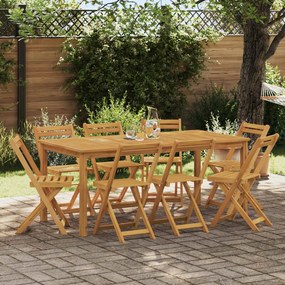 vidaXL Καρέκλες εξωτερικής βεράντας 8 pcs Φυσικό 40 x 53 x 80 εκ