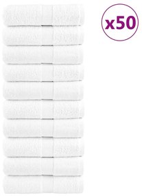 vidaXL Παντόφλες Premium SOLUND 50 τεμάχια Λευκές 30x30 εκ. 600 γρ./τ.μ.
