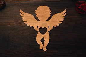 Σετ των 2 Intra απο ξύλο plywood  Χρώμα wenge 3mm-4mm πάχος - Cupid , Valentine Δίασταση 20x20 cm INTRAFABR-124358332