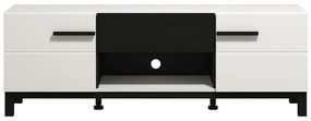 Έπιπλο Τηλεόρασης Sarthe 150 3K1F2V Λευκό - Μαύρο 147x42x51 εκ. 147x42x51 εκ.