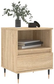 vidaXL Κομοδίνο Sonoma Δρυς 40 x 35 x 50 εκ. από Επεξεργ. Ξύλο
