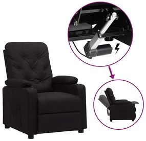 vidaXL Πολυθρόνα με Ανύψωση Μαύρη από Συνθετικό Δέρμα