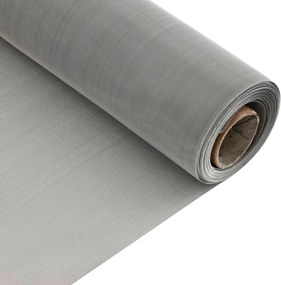 vidaXL Πλέγμα Οθόνης 60 mesh 100 x 2000 cm Ανοξείδωτο Ατσάλι 201 Ασημί