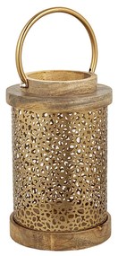 Lanterne Romimex Καφέ Χρυσό Ξύλο Μέταλλο