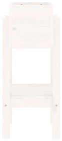Ζαρντινιέρα Λευκή 62 x 30 x 69 εκ. από Μασίφ Ξύλο Πεύκου - Λευκό