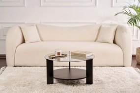 Τραπεζάκι Σαλονιού Ξύλο Μαύρο / Φιμέ CLARA 75x75x40
