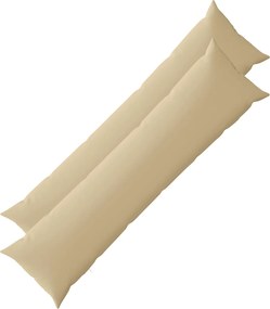 vidaXL Κάλυμμα Μαξιλαριού 2 pcs HEERLEN Μπεζ 40 x 145 εκ. Πολυεστέρας