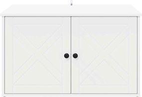 vidaXL Σπίτι Γάτας Λευκό 85 x 55 x 50,5 εκ Επεξεργασμένο ξύλο