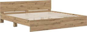 vidaXL Κρεβάτι με Κεφαλάρι Artisan Δρυς 200 x 200 cm