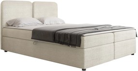 Επενδυμένο κρεβάτι Boho-140 x 200-Εκρού