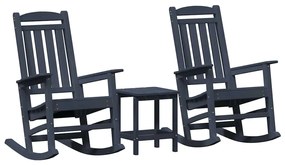 vidaXL Κουνιστή Καρέκλα Κήπου 3 pcs Ναυτικό μπλε 38 x 38 x 46cm