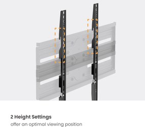 POWERTECH επιτοίχια βάση τηλεόρασης PT-1389, 37-80", έως 40kg, full motion