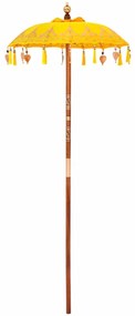 vidaXL Μπαλινέζικη Ομπρέλα Κίτρινο (90-100) x 260 εκ