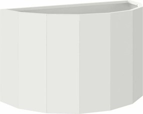 vidaXL Γλάστρα Λευκό 60 x 30 x 35 εκ Ατσάλι