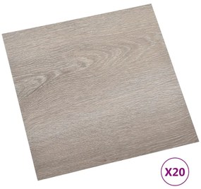 vidaXL Δάπεδο Αυτοκόλλητο Taupe 20 τεμ. 1,86 μ² από PVC