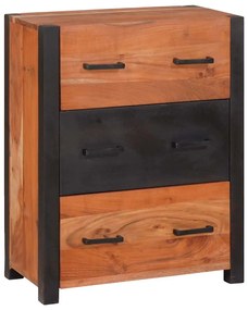 vidaXL Πλαϊνό γραφείο 3 pcs Καφέ 110 x 30 x 75 εκ Μασίφ ξύλο ακακίας