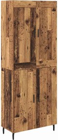 vidaXL Highboard 2 pcs Παλιό ξύλο Επεξεργασμένο ξύλο