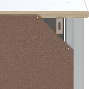 vidaXL Ντουλάπι Μπάνιου BERG Λευκό 69,5x34x110 εκ. Μασίφ Ξύλο Πεύκου