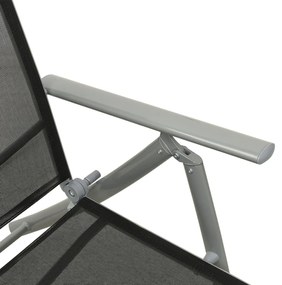 vidaXL Σαλόνι Κήπου 3 Τεμαχίων Ασημί από Textilene / Αλουμίνιο