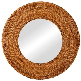 Καθρέπτης Encere Inart μπανάνα ξύλο Φ70x5εκ 337-000017 337-000017 Καφέ