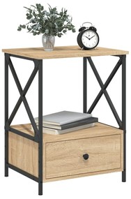 vidaXL Κομοδίνα 2 τεμ. Sonoma Δρυς 50x41x65 εκ. από Επεξεργασμένο Ξύλο